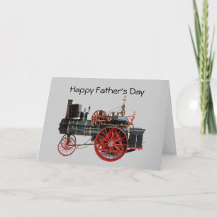 VINTAGE STOOMLOCOMOTIEF VADERDAG KAART