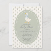 Vintage Storybook Goose Baby Shower Invitation (Devant)