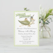 Vintage Storybook Stork Baby Shower Invitations (Debout devant)