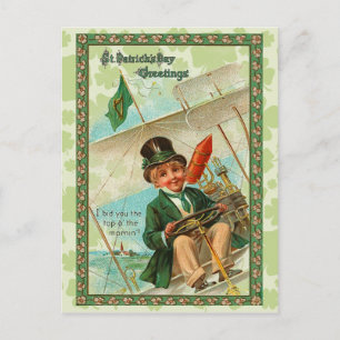 Vintage Str. Patrick's Day Groetings Briefkaart