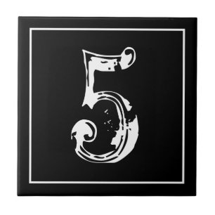 Vintage straatadres en huisnummertegel tegeltje