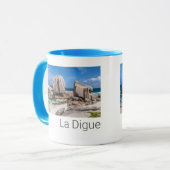 Vintage strand van de Seychellen La Digue Anse Mar Mok (Voorkant links)