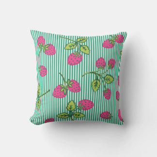 Vintage strawberry throw pillow kussen