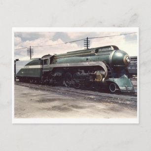 Vintage Streamline-Briefkaart voor stoomlocomotiev Briefkaart