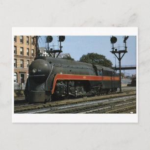 Vintage Streamline-Briefkaart voor stoomlocomotiev Briefkaart