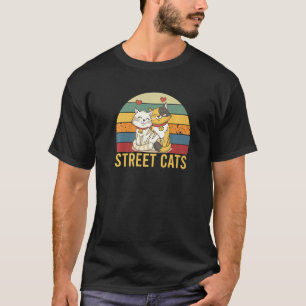 Vintage Street Cats Retro Funny Cat T-shirt