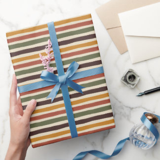 Vintage Strepen Cadeaupapier