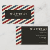 Vintage strepen visitekaartje (Voorkant / Achterkant)