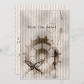 Vintage Striped Steampunk Sweet 16 invitation (Devant / Derrière)