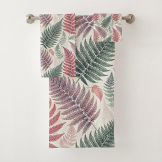 Vintage-style botanical fern leaves
