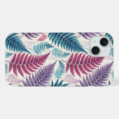 Vintage-style botanical fern leaves iPhone hoesje (Achterkant horizontaal)