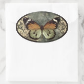 Vintage Style Butterfly Gothic Ovale Sticker (Tas)