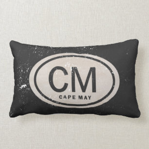 Vintage Style Cape May NJ Beach Tag Coussin