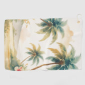Vintage Style Hawaiian Travel Honolulu Golfhanddoek (Horizontaal)