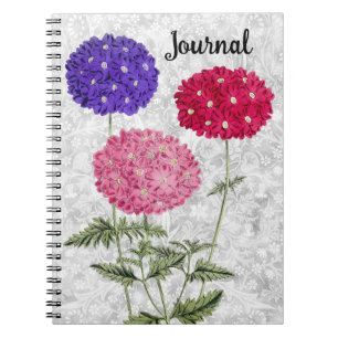Vintage Style Hydrangea Flowers Journal Notebook Notitieboek