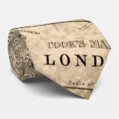 Vintage Style London Street Map Stropdas (Opgerold)