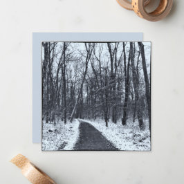Vintage Style Photo Hiking Trail in Winter Notitiekaartje
