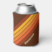 Vintage Style Stripes with Name Blikjeskoeler (Blikje Achterkant)