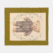 Vintage style teddy fleece blanket deken (Voorkant (Horizontaal))