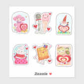 Vintage Style Valentines Sticker Sheet (Feuille)
