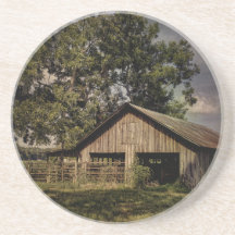 Vintage Sud Géorgie Dessous de verre de la grange