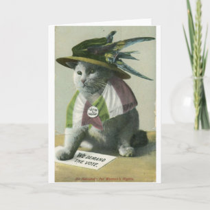 Vintage Suffragette Cat, Kaart
