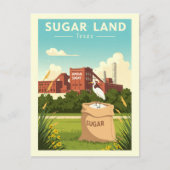 Vintage Sugar Land Texas Briefkaart (Voorkant)