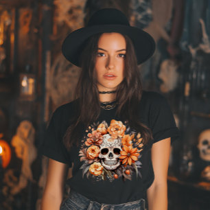 Vintage Suiker Schedel Halloween T-shirt