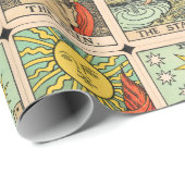Vintage Sun Moon Stars Tarot Cadeaupapier (Rol Hoek)