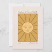 Vintage Sun Wedding Invitation (Devant)