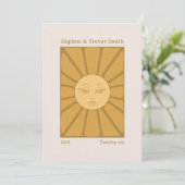 Vintage Sun Wedding Invitation (Debout devant)