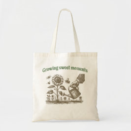 Vintage Sunflower Gardening Growing Sweet Moments  Tote Bag