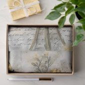 Vintage Sunflower Letter Ephemera Decoupage Tissuepapier (Geschenk)