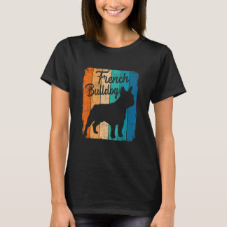 Vintage Sunset French Bulldog Dog Pet  Dog Owner T-shirt