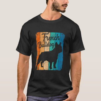 Vintage Sunset French Bulldog Dog Pet  Dog Owner T-shirt