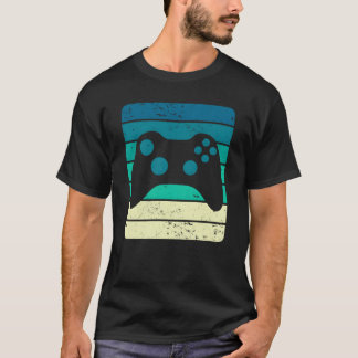 Vintage Sunset Gaming Controller vrienden T-shirt