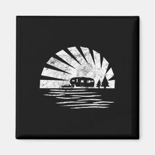 Vintage Sunset-shirt 5th Wheel-cambucaravan Vakant Magneet