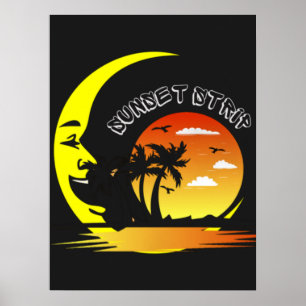 Vintage Sunset Strip Poster
