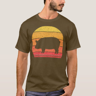 Vintage Sunset Varkens Varken Kostuum Varkens Prem T-shirt