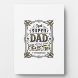 Vintage Super Dad Beste Papa Ooit Shirt Ontwerp_1 Fotoplaat