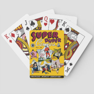 Vintage Super Hero Comic Pokerkaarten