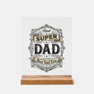 Vintage Super Papa Badge Conception de T-Shirt_1
