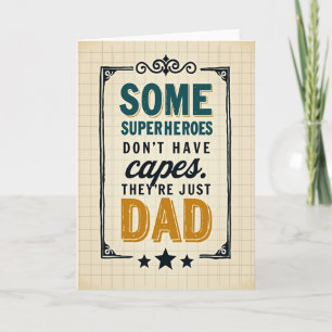 Vintage Superheld Papa's Kaart