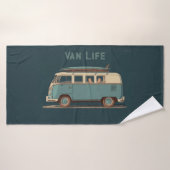 Vintage Surf Van – Retro Camper Design (Serviette de bain)