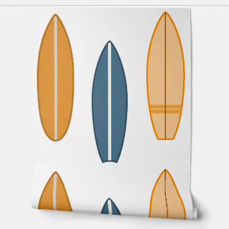 vintage surfboards wallpaper behang