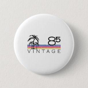 Vintage surfen 1985 Stille Oceaan Zonsondergang 40 Ronde Button 5,7 Cm
