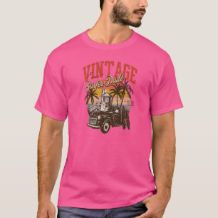 Vintage Surfer Dude Retro Zonsondergang Reddertore T-shirt