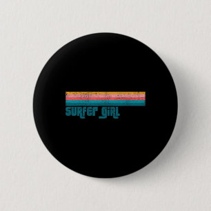 Vintage Surfmeisje Strand Zomer Retro Surfen Vrouw Ronde Button 5,7 Cm