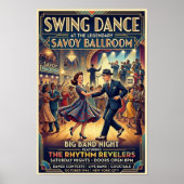 Vintage Swing Dance Poster (Voorkant)