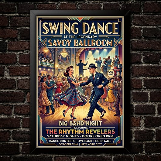 Vintage Swing Dance Poster